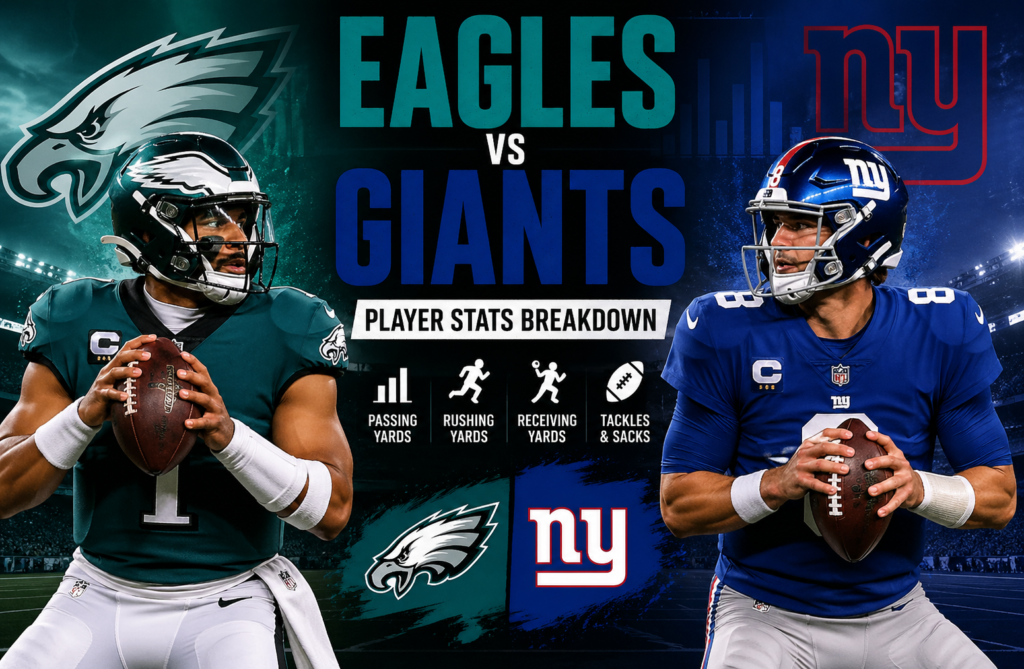 Philadelphia Eagles vs New York Giants Match Player Stats