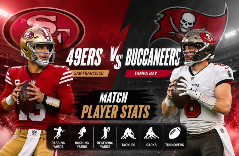 San Francisco 49ers vs Tampa Bay Buccaneers Match Player Stats