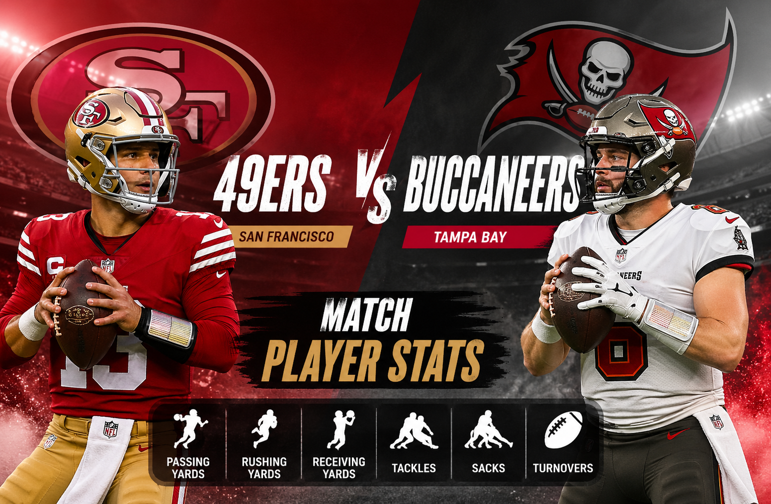 San Francisco 49ers vs Tampa Bay Buccaneers Match Player Stats