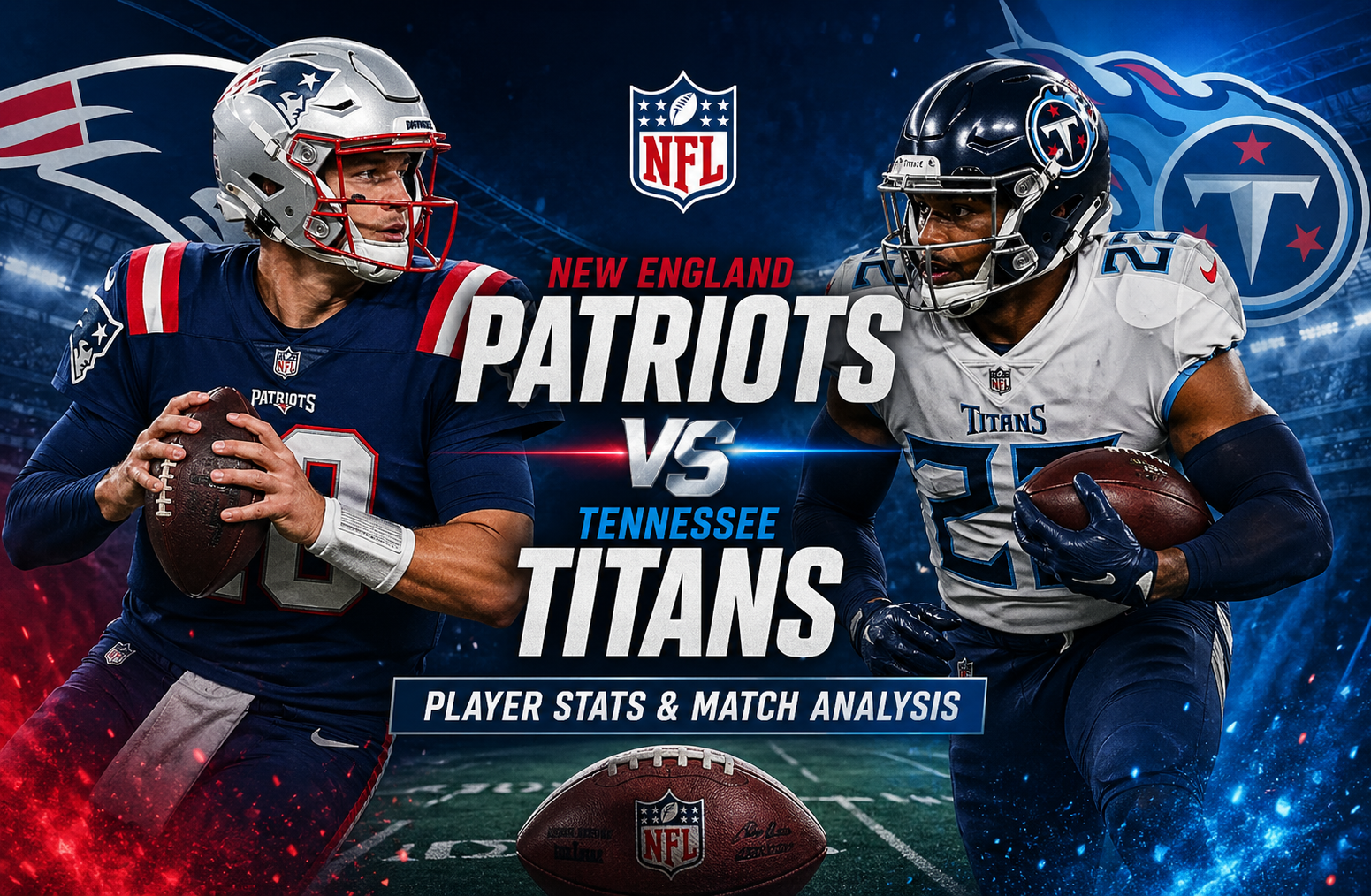 New England Patriots vs Tennessee Titans Match Player Stats