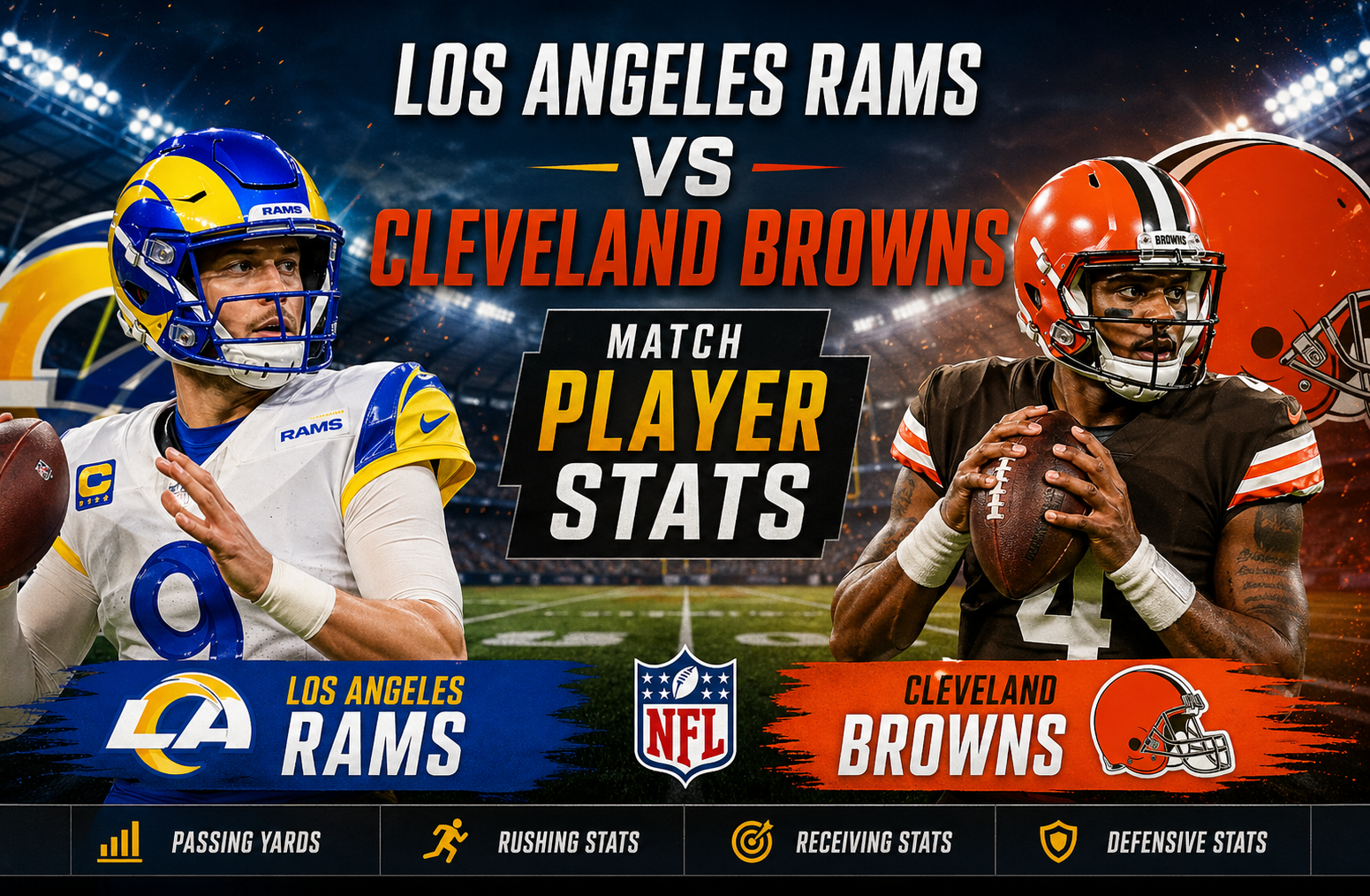 Los Angeles Rams vs Cleveland Browns Match Player Stats