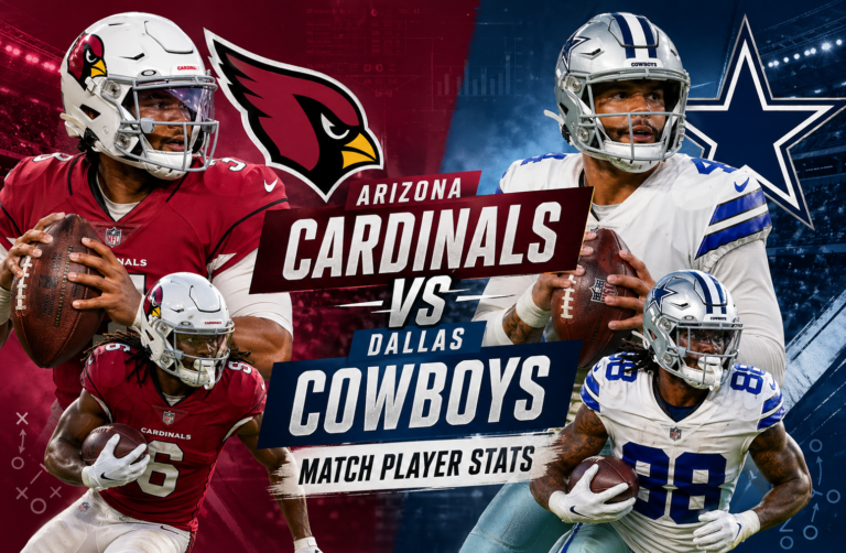 Arizona Cardinals vs Dallas Cowboys Match Player Stats