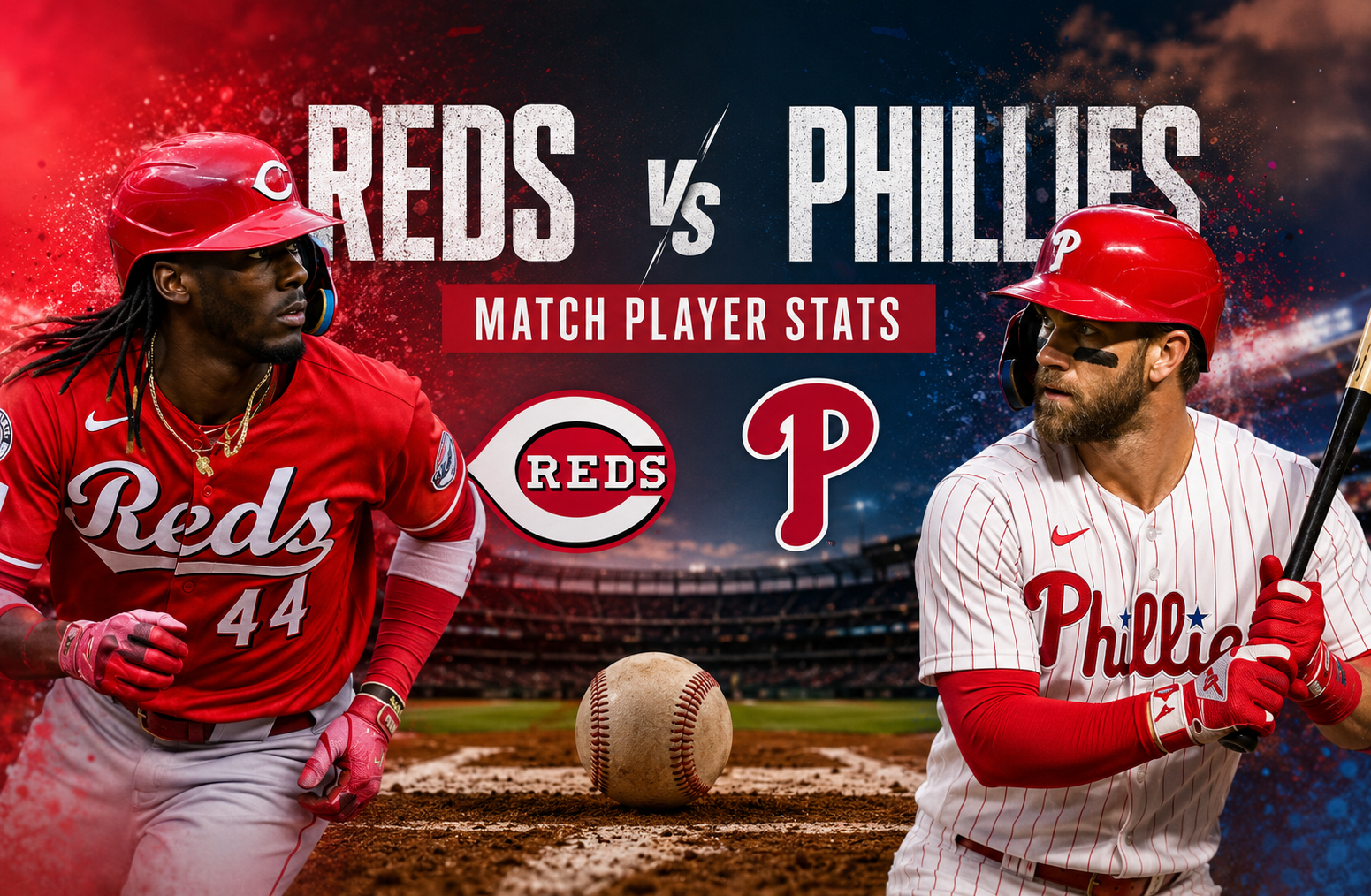 Cincinnati Reds vs Philadelphia Phillies Match Player Stats