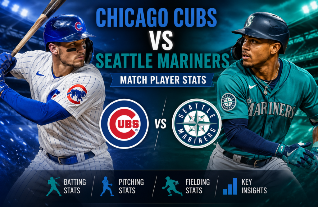 Chicago Cubs vs Seattle Mariners Match Player Stats