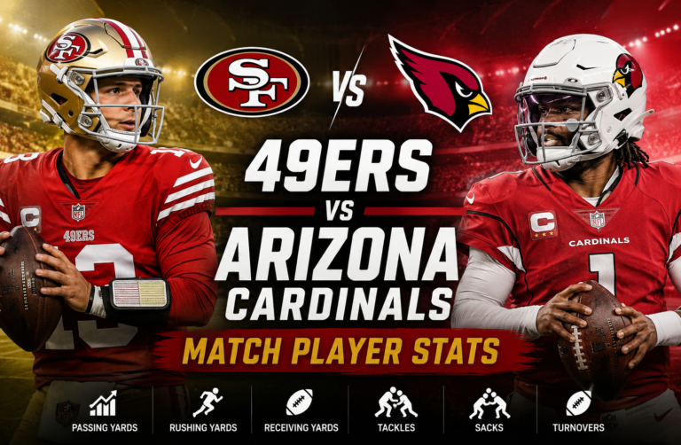 49ers vs Arizona Cardinals Match Player Stats