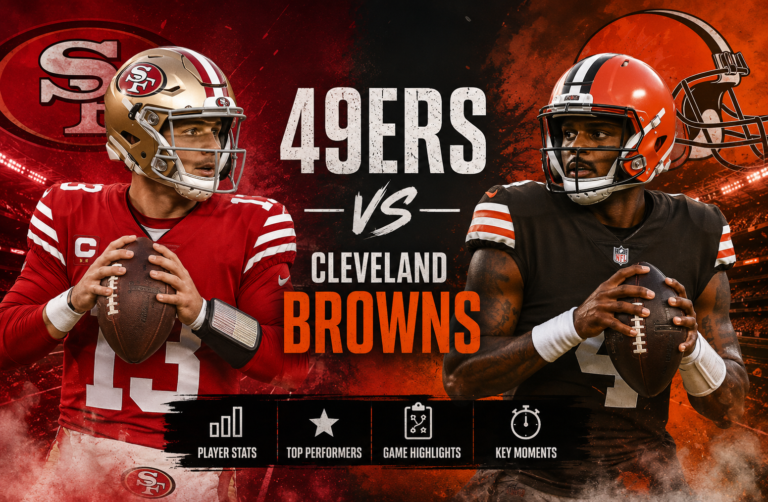 49ers vs Cleveland Browns Match Player Stats