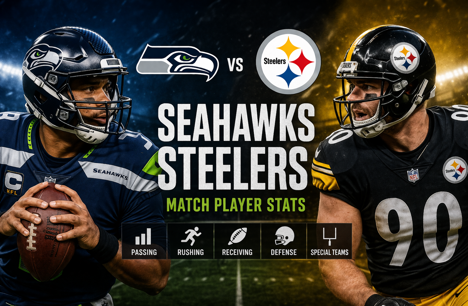 Seattle Seahawks vs Pittsburgh Steelers Match Player Stats