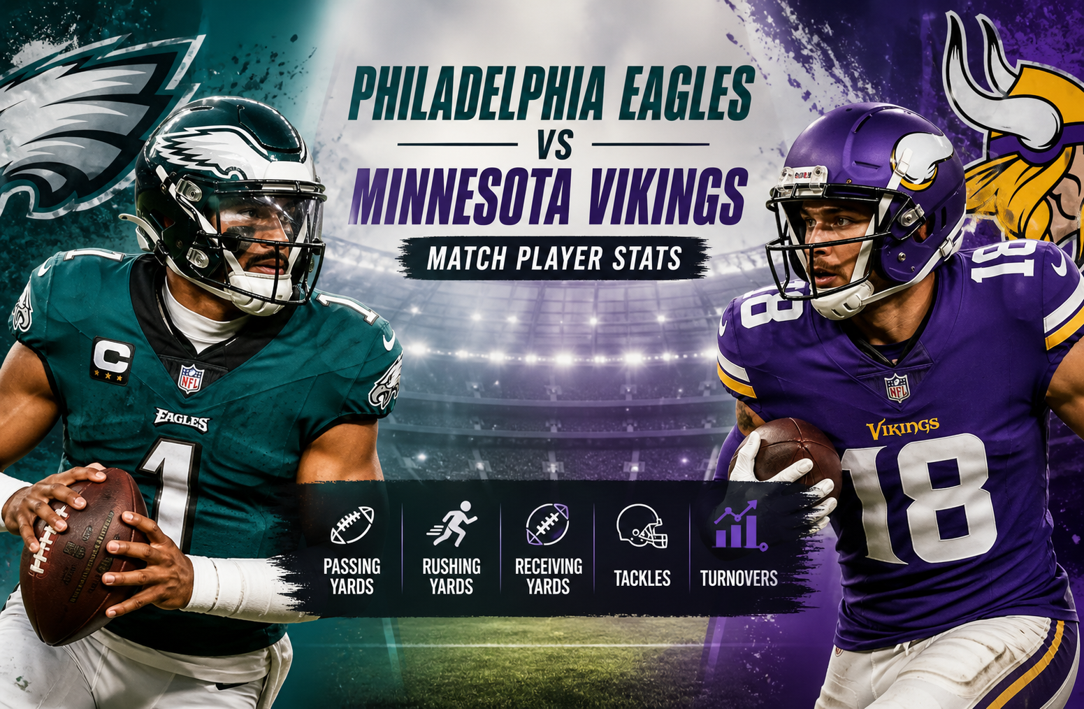 Philadelphia Eagles vs Minnesota Vikings Match Player Stats