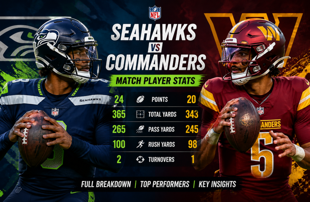 Seattle Seahawks vs Washington Commanders Match Player Stats
