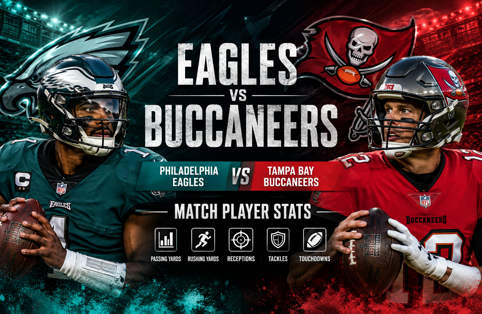 Philadelphia Eagles vs Tampa Bay Buccaneers Match Player Stats