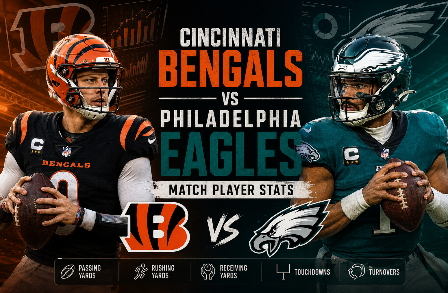 Cincinnati Bengals vs Philadelphia Eagles Match Player Stats