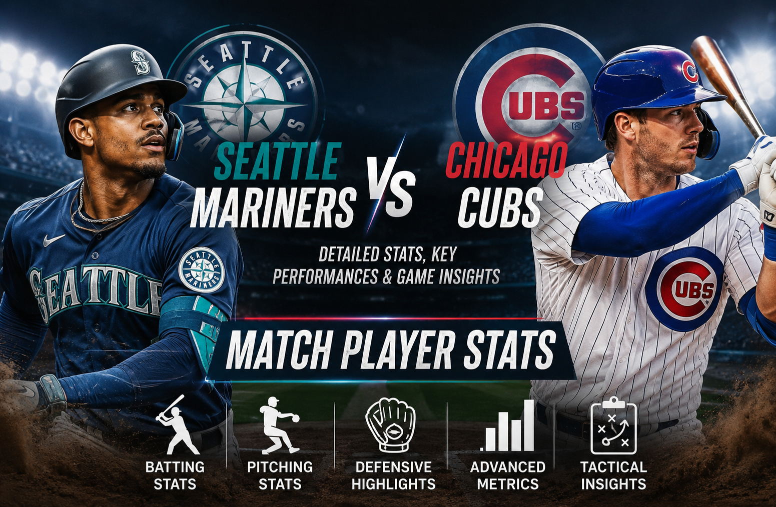 Seattle Mariners vs Chicago Cubs Match Player Stats