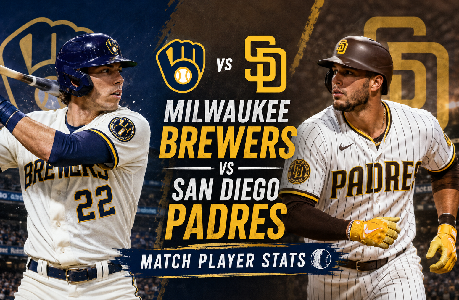 Milwaukee Brewers vs San Diego Padres Match Player Stats